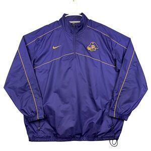 East Carolina Pirates‎ Jacket Mens XL Purple NCAA Football Nike Quarter Zip